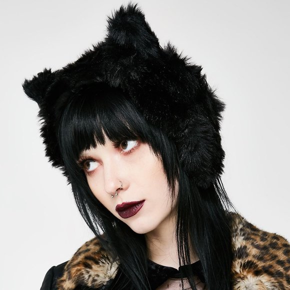 killstar LE CHAT NOIR cat earmuffs NWT - Picture 3 of 8